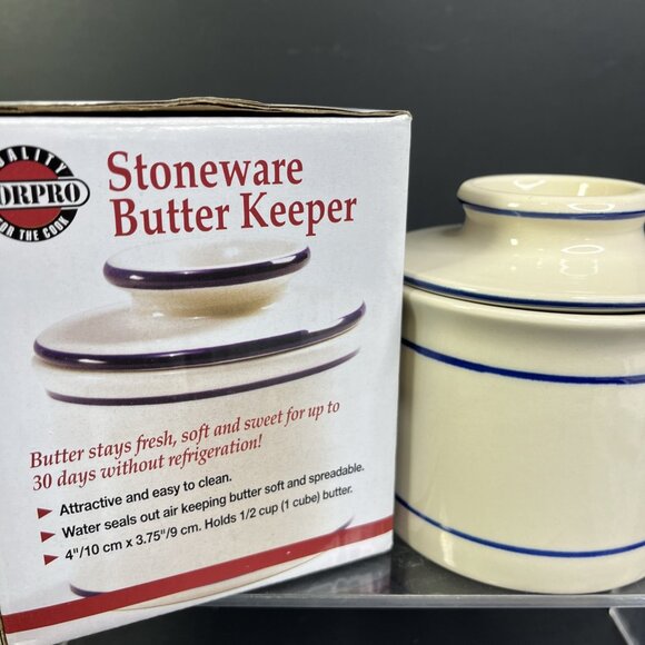 Stoneware Butter Keeper Norpo Stays Fresh Up To 30 Days Without Refrigeration CN - Picture 5 of 6